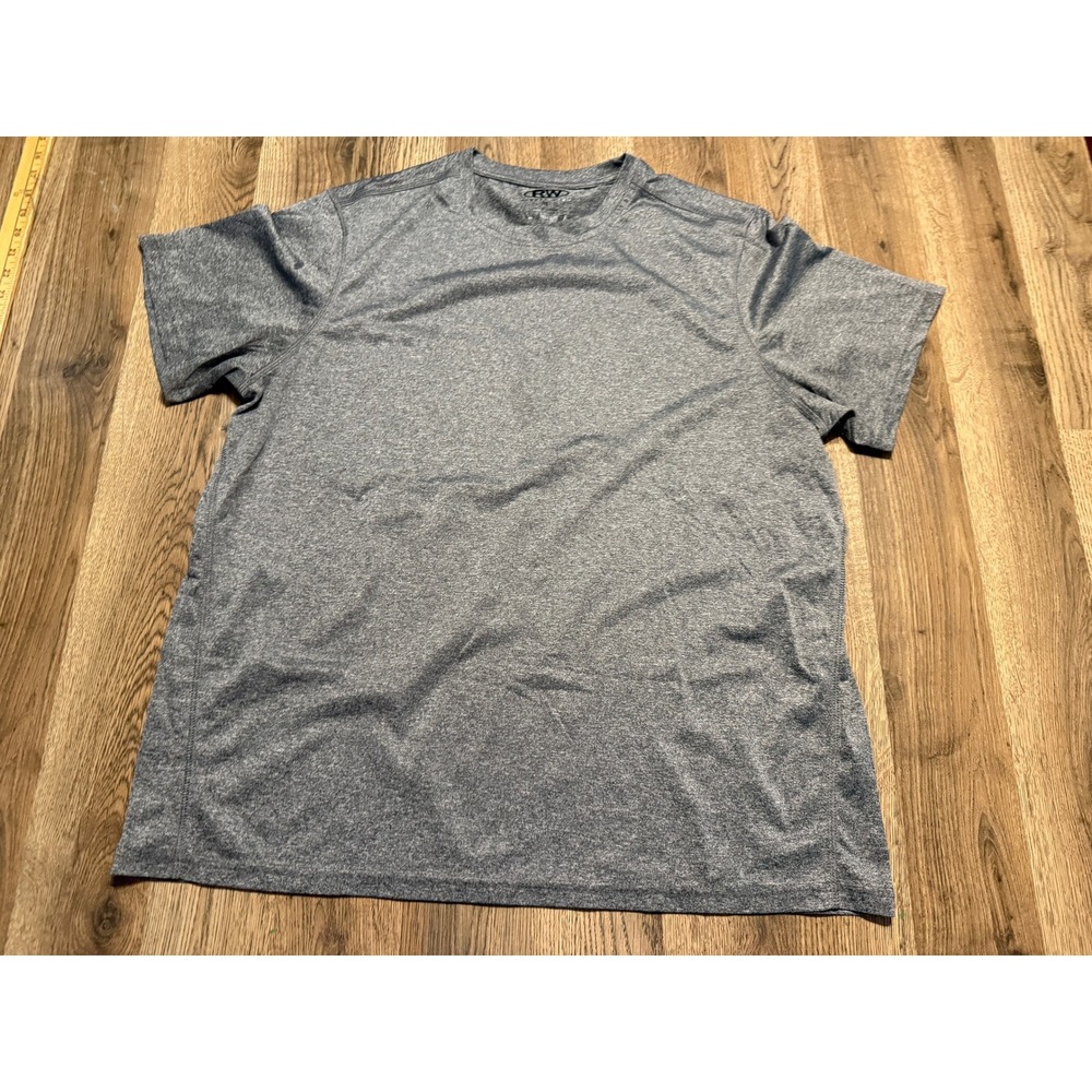 Rugged Wear Shirt Mens Size XL Gray Short Sleeve Performance Heathered Tee